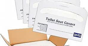 4 Pack of 250 Pieces Disposable Toilet Seat Covers, Flushable Paper Cover for Bathroom, Travel Accessories, Kids, Adults, 14 x 16 In (1000 Pack)