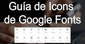 Guía de Icons de Google Fonts | Google Icons | Material Icons