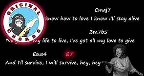 Gloria Gaynor - I Will Survive - Chords & Lyrics