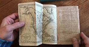 Jedidiah Morse 1798 American Gazetteer w/ North America map leather book