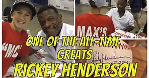 Rickey Henderson Signing Autographs At The National Sports Collector's Convention 8/3/19