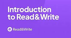 Intro to Read&Write for Google Chrome