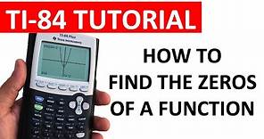 Finding the Zeros of a Function using a TI-84 Series Calculator