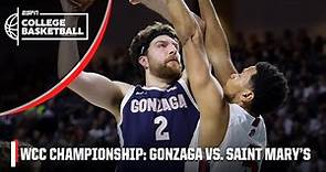 WCC Championship: Gonzaga Bulldogs vs. Saint Mary’s Gaels | Full Game Highlights
