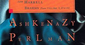 Vladimir Ashkenazy • Itzhak Perlman • Lynn Harrell - Brahms – Piano Trios Opp. 8, 87 & 101 (1994, CD)