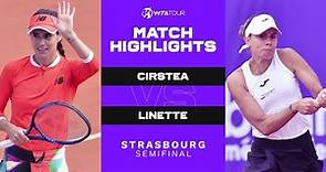 Sorana Cirstea vs. Magda Linette | 2021 Strasbourg Semifinal | WTA Match Highlights