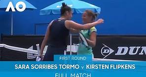 Sara Sorribes Tormo v Kirsten Flipkens Extended Highlights (1R) | Australian Open 2022