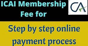ICAI Membership Fee online payment II Payment through E-Service portal II #cavedtaya
