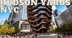 New York City Virtual Walking Tour - Hudson Yards & High Line | 4K