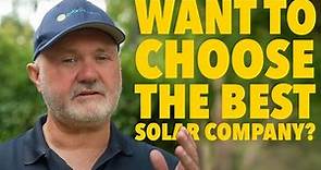 How to Choose the Best Solar Company