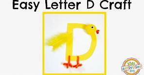 Easy Letter D Craft -- Preschool Alphabet Resource