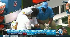 Tyrod Taylor injury: Chargers' quarterback's lung punctured by team doctor before kickoff