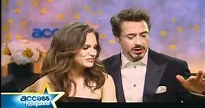 Cute - Post GoldenGlobe interview Robert Downey Jr & Susan Downey