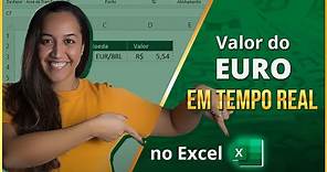 Como Obter VALOR do EURO em TEMPO REAL no Excel (Aprenda Cotar Euro e outras Moedas no Excel)