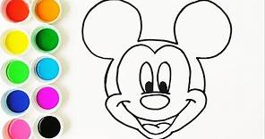 Dibuja y Colorea Mickey Mouse - Dibujos Para Niños - Learn Colors / FunKeep