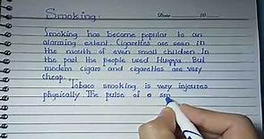 Write essay on SMOKING | Education PUrpose