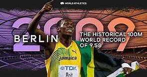 Usain Bolt's 100m world record in Berlin 👀🔥 | World Athletics Championships Berlin 2009