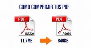 Cómo comprimir PDF o reducir de tamaño un PDF