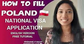 HOW TO FILL NATIONAL VISA APPLICATION (ENGLISH VERSION) #poland #workvisas #jobvisa #workpermit