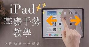 新手必看！iPad手勢教學🙌 功能一次上手 上一步 還原重做 筆記 切換App 多工 iPad Pro Air mini