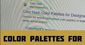 Best color palette website for designer and artist | colorhunt