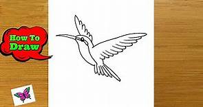 How to draw a Hummingbird step by step easy | Hummingbird drawing tutorial