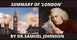 london by dr.samuel johnson summary and analysis || easy summary note of London