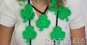 HOW to CROCHET IRISH SHAMROCK CLOVER APPLIQUE - DIY Tutorial for St Patrick's Day