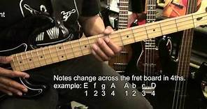 How To Find & Play Notes On The 4 String Bass Guitar Tutorial Lesson @EricBlackmonEricBlackmonMusic