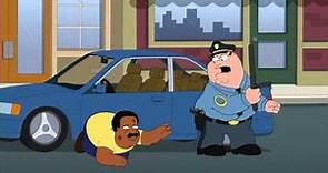 FAMILY GUY Peter beats Cleveland dressed as cop