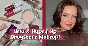 Trying NEW & HYPED UP Drugstore Makeup | Julia Adams