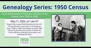 Genealogy Series: From Parchments to Printouts-History of the Census from 1790 to 1950 (2022 May 11)