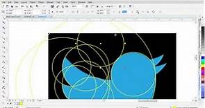 creating twitter logo with the help of circles