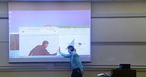 Math Professor Fixes Projector Screen (April Fools Prank)