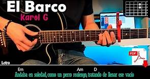 El Barco - Karol G Tutorial De Guitarra | PDF Gratis