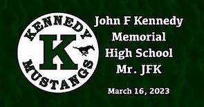 John F Kennedy HS, Mr JFK, 2023