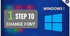 How to Change the Default Font in Windows | Easy Tutorial