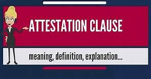 Attestation clause example | What is Attestation clause