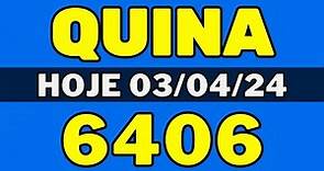 🍀Quina 6406 - Resultado Quina 6406 - Quina de hoje 6406 (03-04-24)