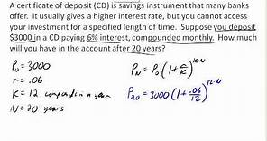 Compound interest CD example