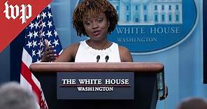 WATCH: Karine Jean-Pierre holds first news conference as White House press secretary