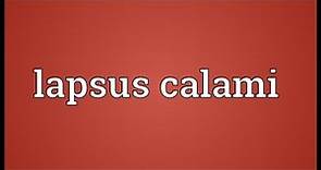 Lapsus calami Meaning