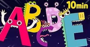 Monster alphabet letter A, B, C, D, E song compilation