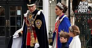 Kate, William arrive at coronation: Princess stuns in Alexander McQueen dress, royal jewels