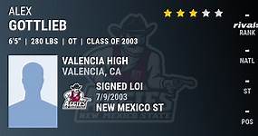Alex Gottlieb 2003 Offensive Tackle New Mexico St