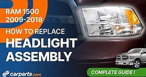 How to replace the Headlight Assembly 2009-2018 Dodge RAM 1500 🚗