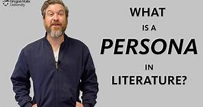 "What is a Persona?": A Literary Guide for English Students and Teachers