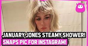 January Jones Snaps Selfie After Accidentally Taking Her Phone In The ...