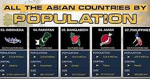 All the Asian Countries by Population