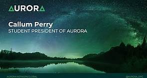Callum Perry - Student President of Aurora